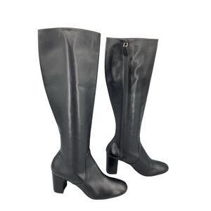 NEW Stuart Weitzman Leather Knee High Boots Black Size 6B